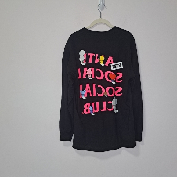 Anti Social Social Club BT21 collab long sleeve tee Medium NWT - Picture 5 of 8